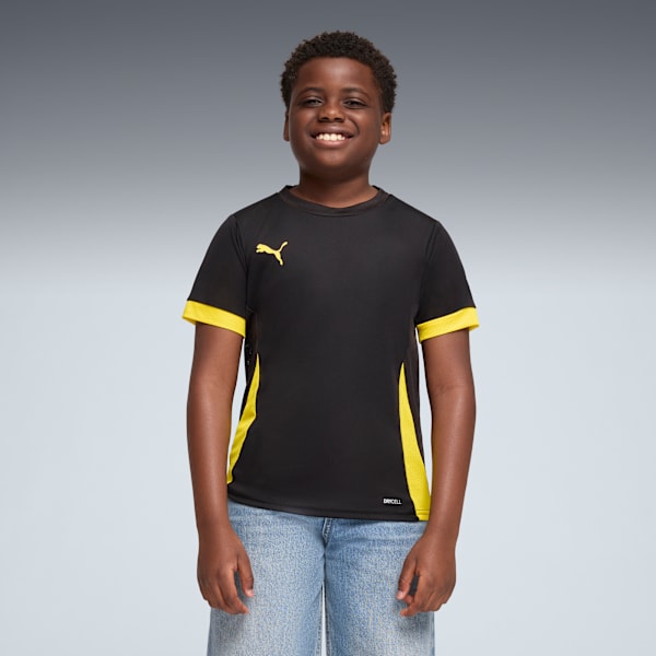 Jersey de entrenamiento juvenil teamGOAL Matchday, PUMA Black-PUMA White-Faster Yellow, extralarge