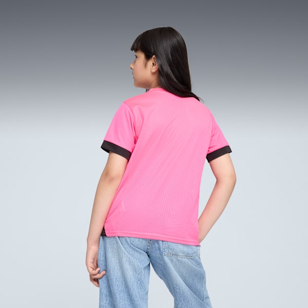 teamGOAL Matchday Football Jersey Youth, Fluro Pink Pes-PUMA Black-PUMA Black, extralarge