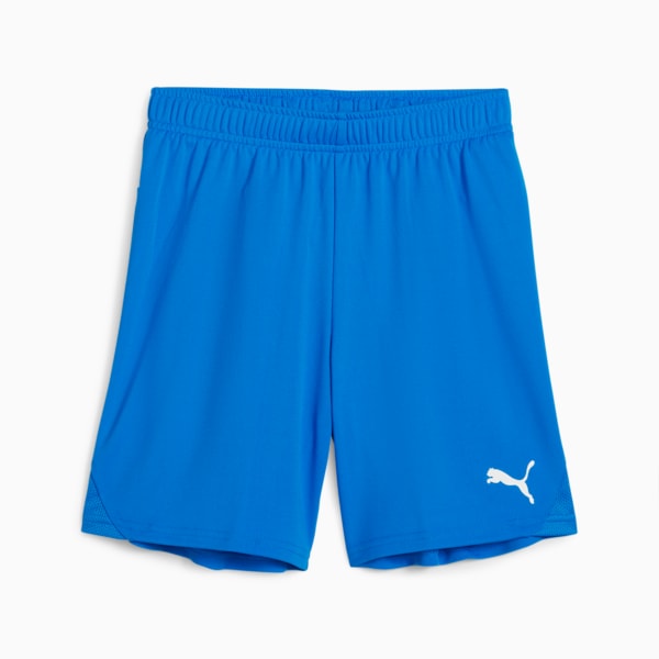 Shorts de fútbol juvenil teamGOAL, Electric Blue Lemonade-PUMA White, extralarge