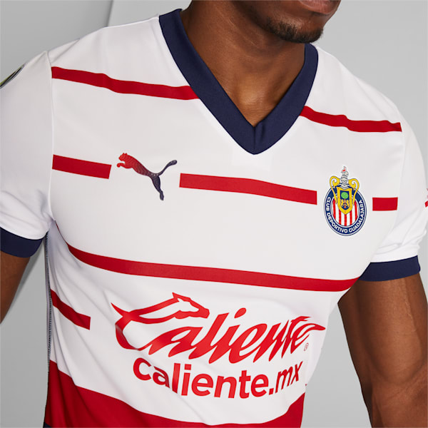 Chivas 23/24 Away Authentic Men's Soccer Jersey, PUMA White, extralarge