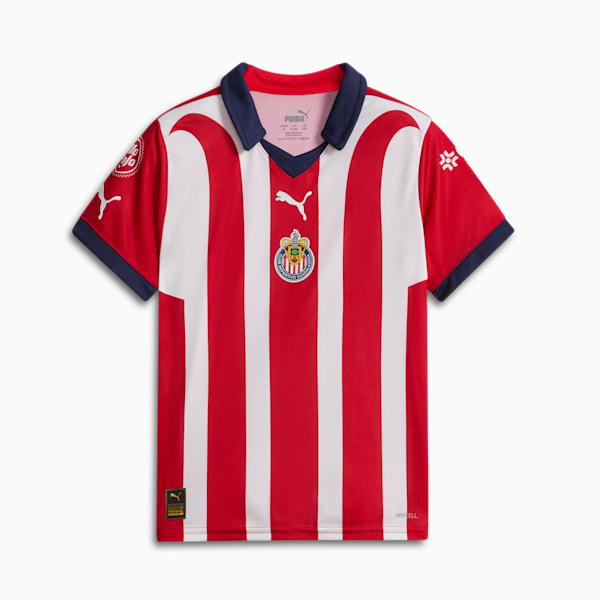 Chivas 23/24 Home Replica Big Kids' Soccer Jersey, PUMA Red, extralarge