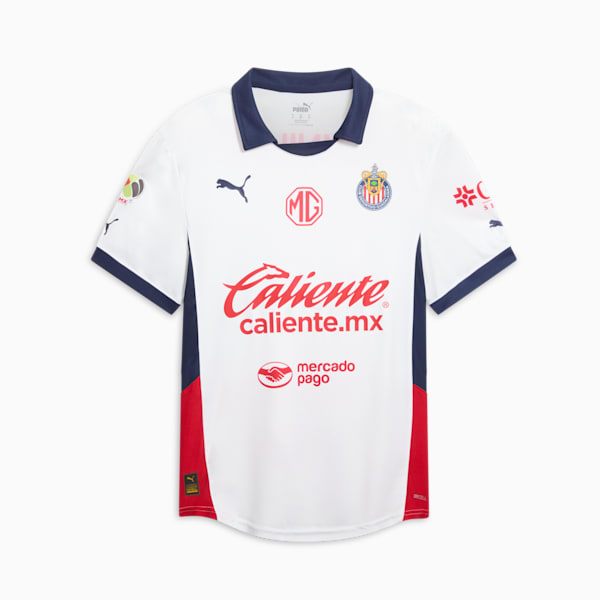 Chivas 24/25 Away Authentic Men's Soccer Jersey, PUMA White, extralarge