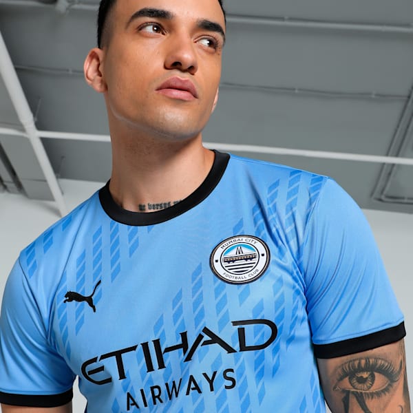 Mumbai City FC Home Replica Men's Slim Fit Football Jersey, Team Light Blue, extralarge-IND