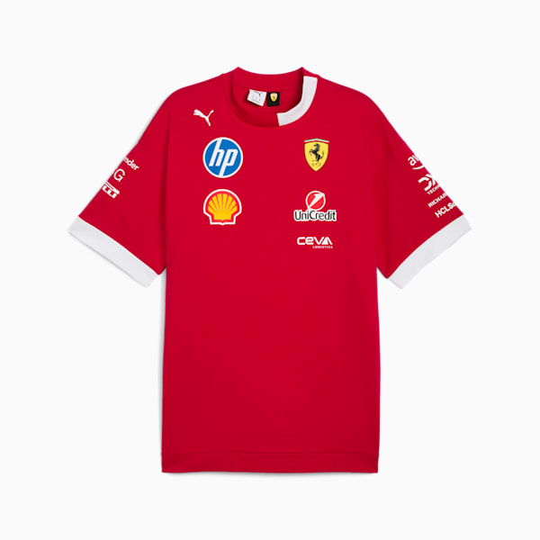 Scuderia Ferrari Drivers Men's Motorsport Tee, Dark Cherry, extralarge-IND