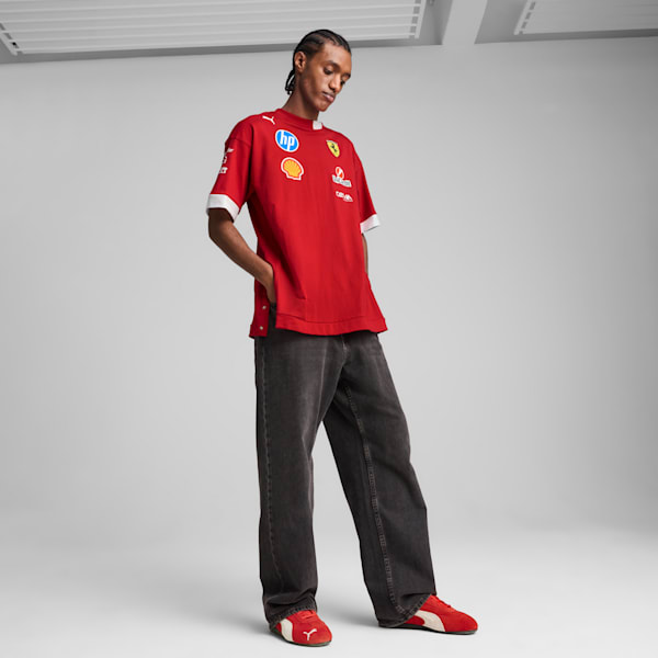 Scuderia Ferrari Drivers Men's Motorsport Tee, Dark Cherry, extralarge-IND