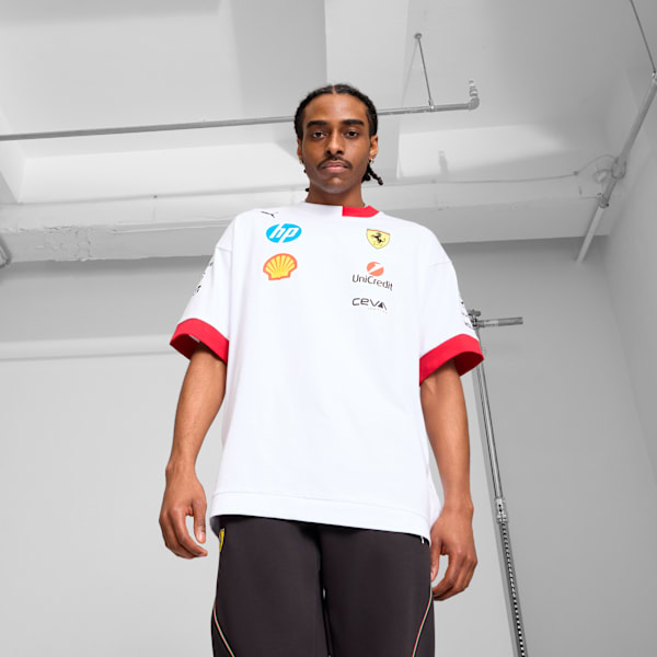 Playera Scuderia Ferrari HP 2025 Drivers para hombre, PUMA White, extralarge