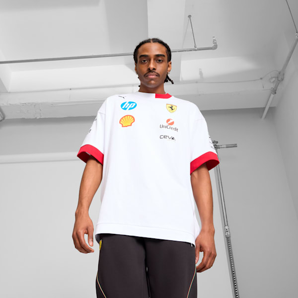 Scuderia Ferrari 2025 Men's Drivers Tee, PUMA White, extralarge