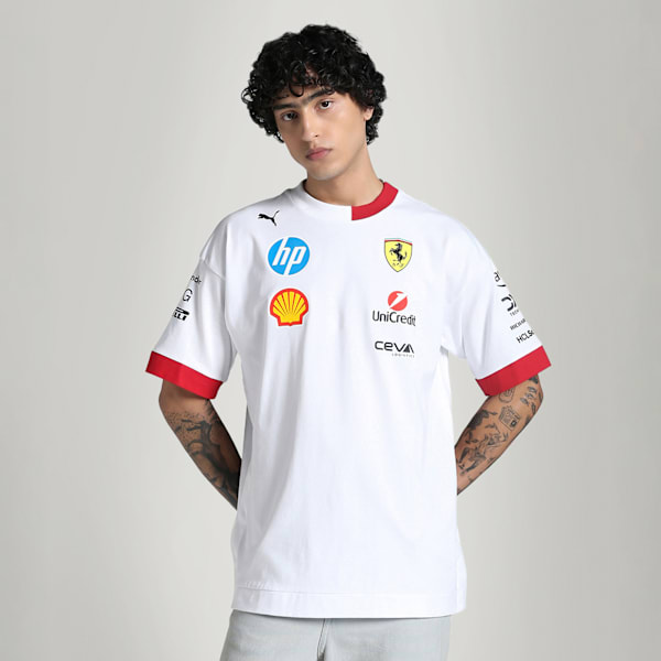 Scuderia Ferrari Drivers Men's Motorsport Tee, PUMA White, extralarge-IND