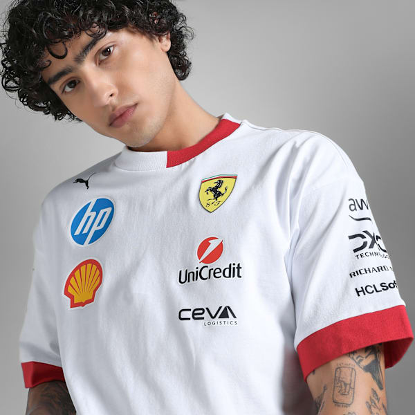 Scuderia Ferrari Drivers Men's Motorsport Tee, PUMA White, extralarge-IND