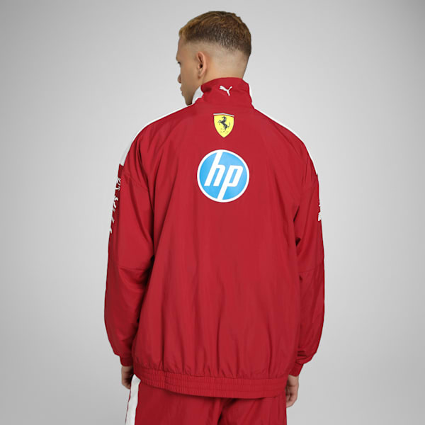 Scuderia Ferrari Drivers T7 Men's Oversized Motorsport Jacket, Dark Cherry, extralarge-IND