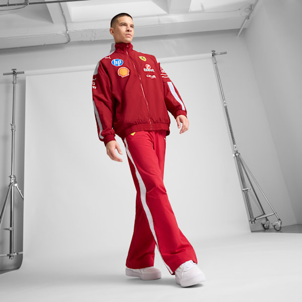 Chamarra oversized Scuderia Ferrari 2025 Drivers T7 Hombre, Dark Cherry, extralarge