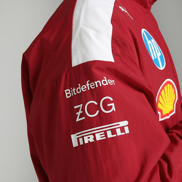 Scuderia Ferrari Drivers T7 Men's Oversized Motorsport Jacket, Dark Cherry, extralarge-IND