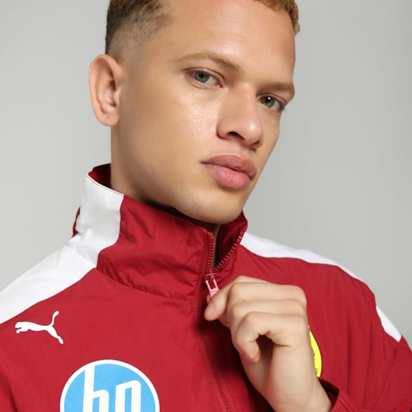 Scuderia Ferrari Drivers T7 Men's Oversized Motorsport Jacket, Dark Cherry, extralarge-IND