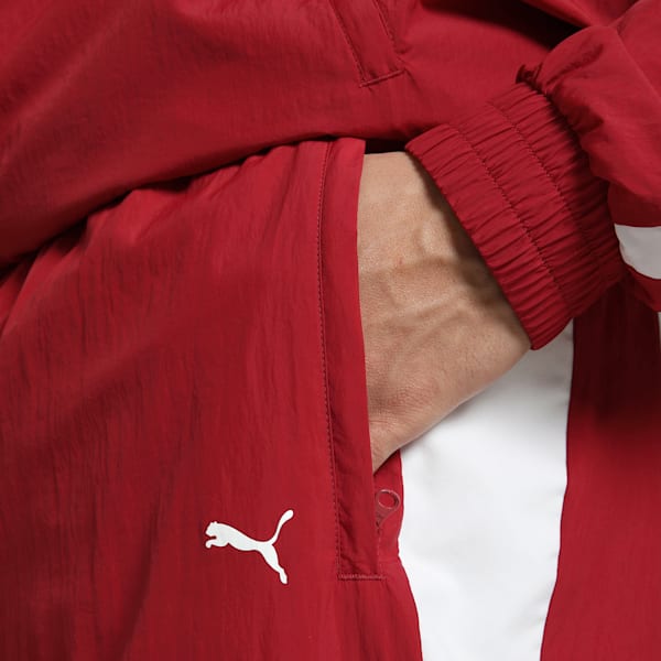 Scuderia Ferrari Drivers T7 Men's Oversized Motorsport Pants, Dark Cherry, extralarge-IND