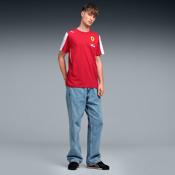 Scuderia Ferrari LMH Replica Men's Crew Neck T-shirt, Dark Cherry, extralarge-IND