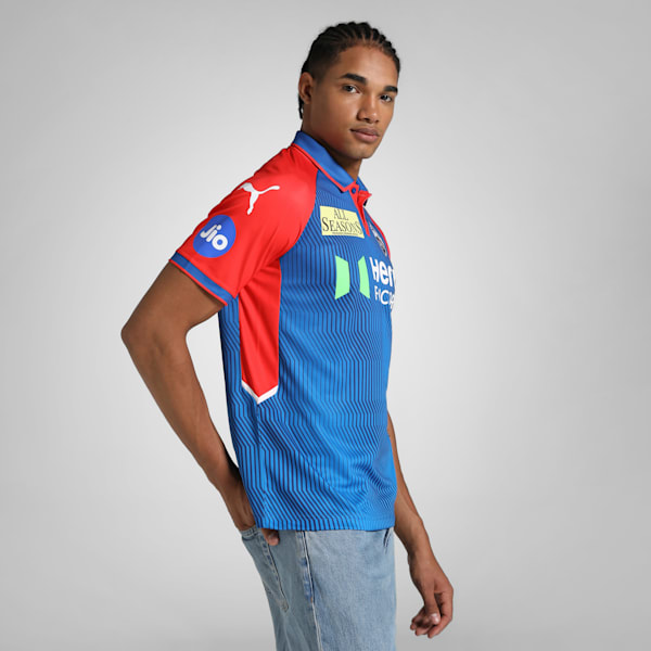 PUMA x DC 2025 Men's Official Match Jersey, Strong Blue-For All Time Red, extralarge-IND