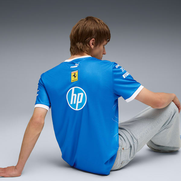 Scuderia Ferrari Monza Men's Team Tee, Steer Blue, extralarge