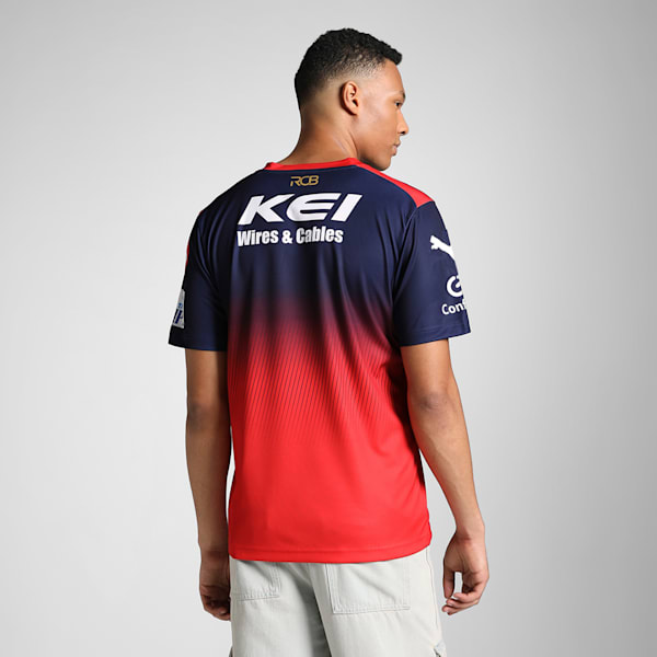 PUMA x RCB 2025 Men's Replica Jersey, PUMA Navy-Flame Scarlet, extralarge-IND