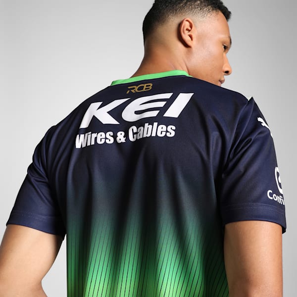 PUMA x RCB 2025 Men's Replica Jersey, PUMA Navy-Parakeet Green, extralarge-IND