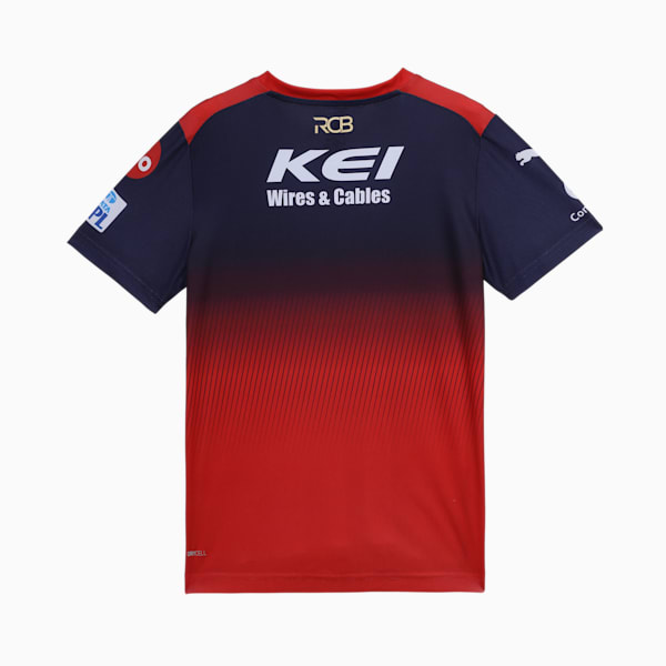PUMA x RCB 2025 Youth Replica Jersey, PUMA Navy-Flame Scarlet, extralarge-IND
