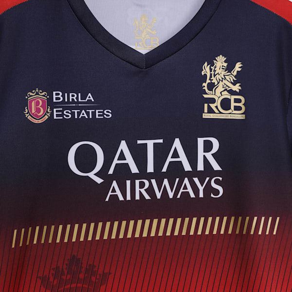 PUMA x RCB 2025 Youth Replica Jersey, PUMA Navy-Flame Scarlet, extralarge-IND