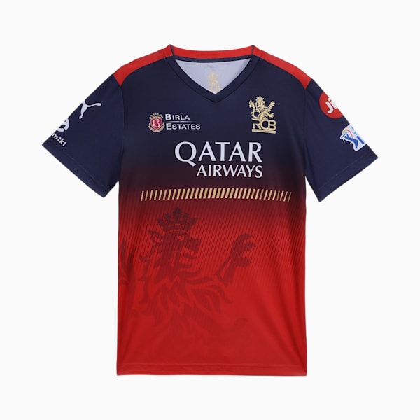 PUMA x RCB 2025 Youth Replica Jersey, PUMA Navy-Flame Scarlet, extralarge-IND