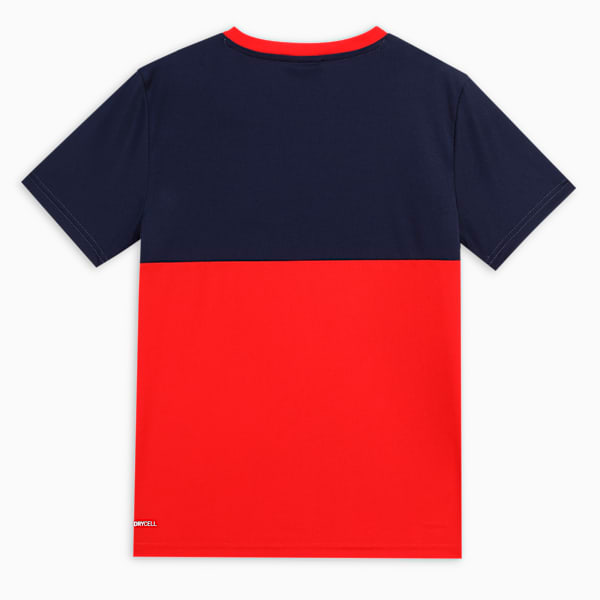 PUMA x RCB 2025 Youth Fan Jersey, PUMA Navy-Flame Scarlet, extralarge-IND