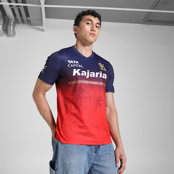 PUMA x RCB 2025 Women's League Replica Men's Jersey, PUMA Navy-Flame Scarlet, extralarge-IND