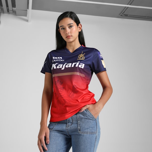 PUMA x RCB 2025 Women's League Replica Women's Jersey, PUMA Navy-Flame Scarlet, extralarge-IND