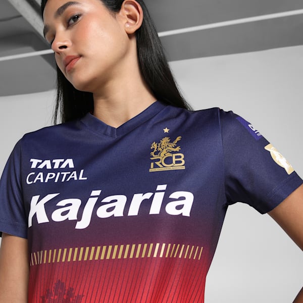 PUMA x RCB 2025 Women's League Replica Women's Jersey, PUMA Navy-Flame Scarlet, extralarge-IND