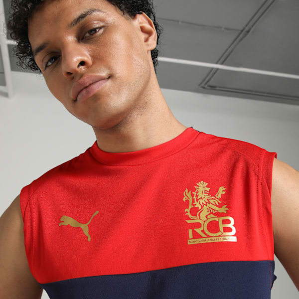 PUMA x Royal Challengers Bangalore Men’s Tank, For All Time Red-PUMA Navy, extralarge-IND