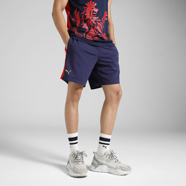 PUMA x RCB Men's Training Shorts, For All Time Red-PUMA Navy, extralarge-IND