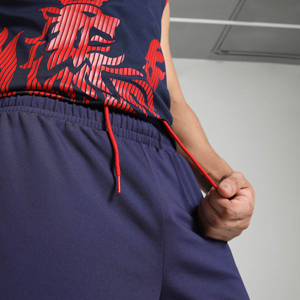 PUMA x RCB Men's Training Shorts, For All Time Red-PUMA Navy, extralarge-IND