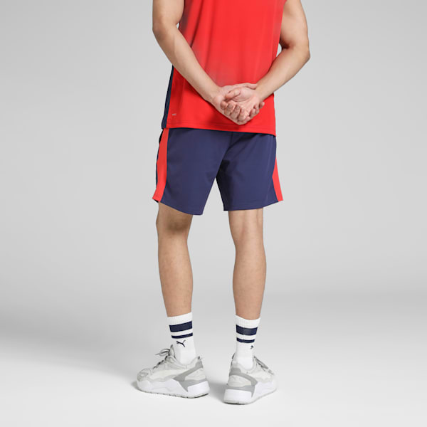 PUMA x RCB Men's Training Shorts, For All Time Red-PUMA Navy, extralarge-IND