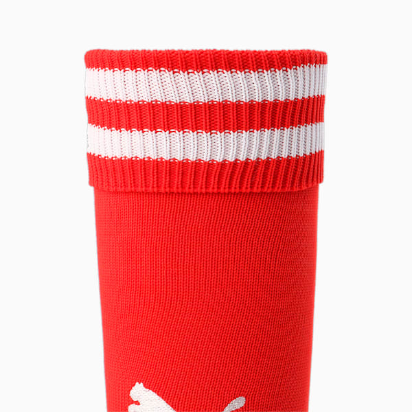 キッズ サッカー ラインド ジュニア ストッキング 18-24cm, Puma Red-Puma White