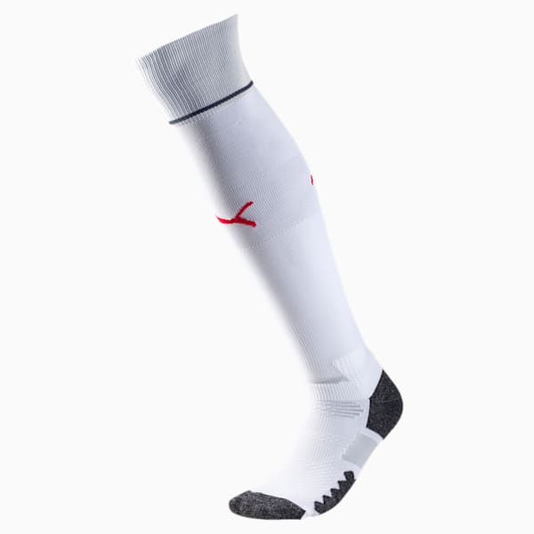 2016/17 Arsenal Striped Soccer Socks, white-high risk red-Home 2, extralarge