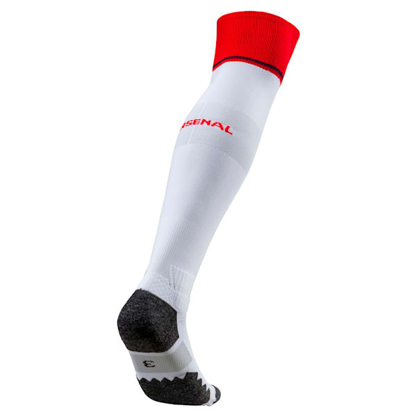 2016/17 Arsenal Striped Soccer Socks, white-high risk red-Home 2, extralarge
