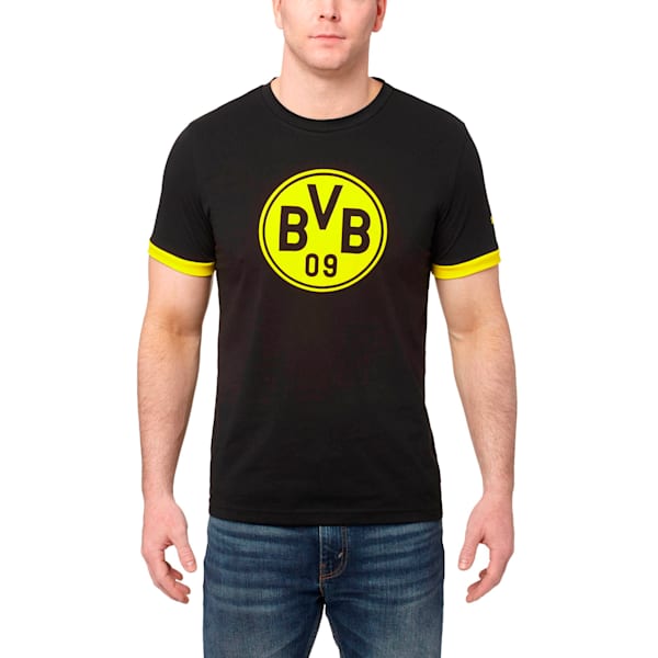 BVB Men's Badge T-Shirt, black-cyber yellow, extralarge