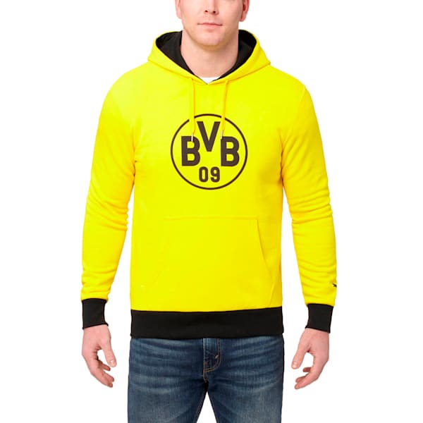 BVB Men's Badge Hoodie, cyber yellow-black, extralarge
