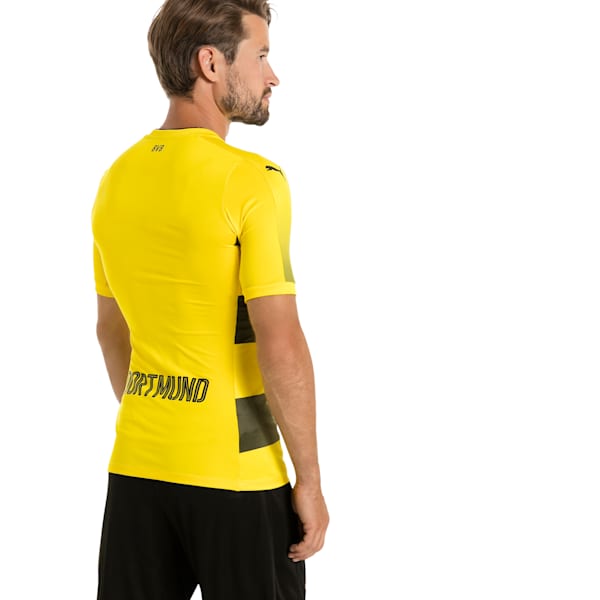 BVB オーセンティック SS ホームシャツ, Cyber Yellow-Puma Black, extralarge