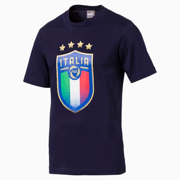 Italia Badge Tee, Peacoat, extralarge-IND
