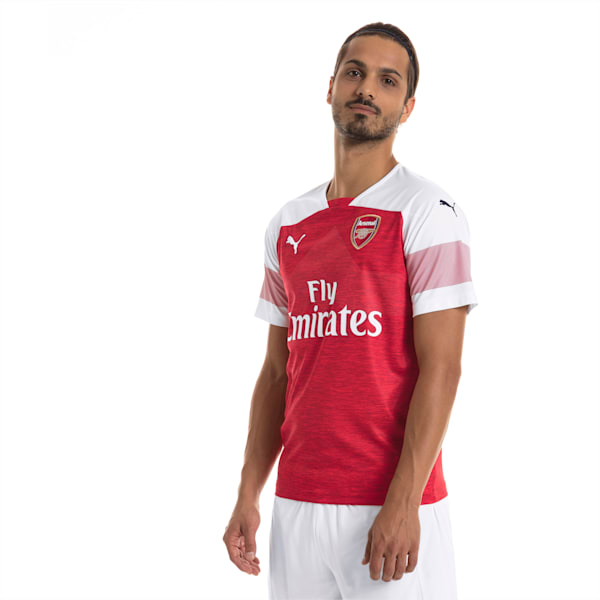 Arsenal 2018/19 Home Replica Jersey, -Chili Pepper Heather-White, extralarge