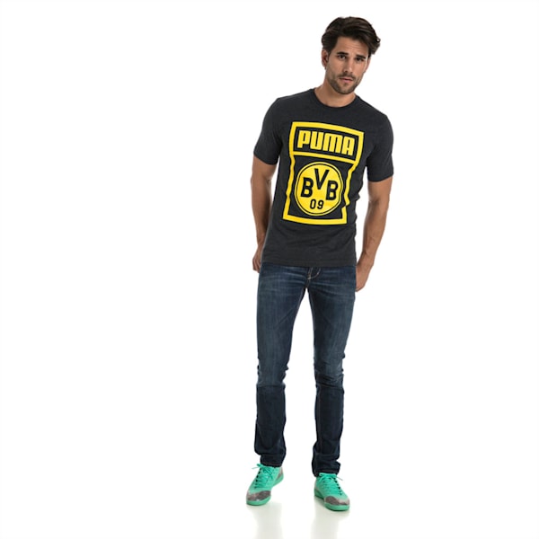 BVB Men's Shoe Tag T-Shirt, Dark Gray Heather, extralarge-IND