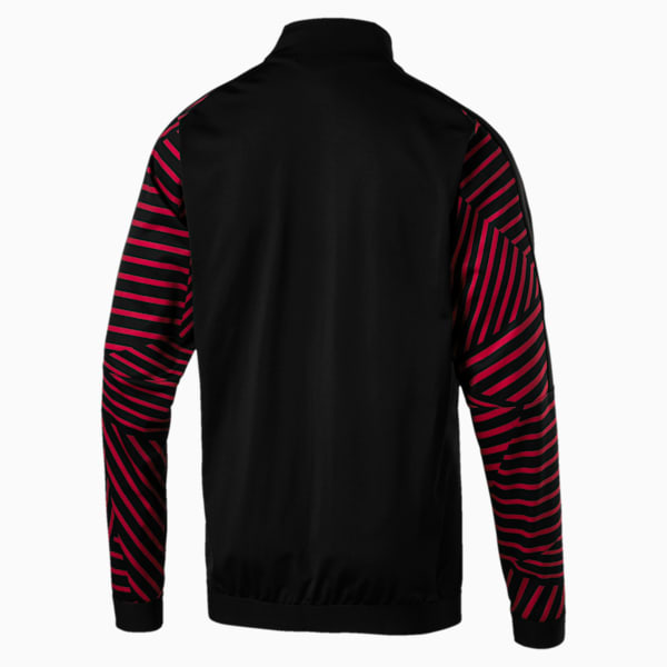 AC Milan Men's Stadium Jacket, Puma Black-Chili Pepper, extralarge