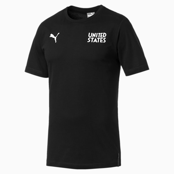 Copa America Men’s Cotton Tee, Puma Black-USA, extralarge