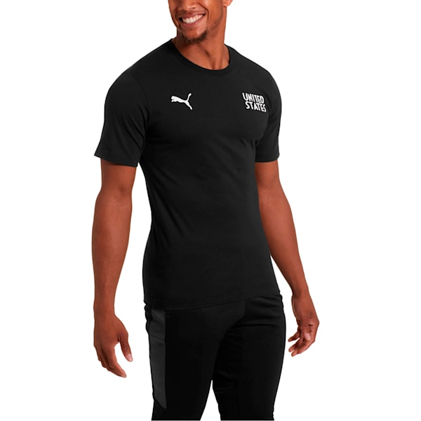 Copa America Men’s Cotton Tee, Puma Black-USA, extralarge