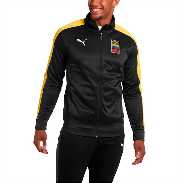 Copa America Men’s T7 Track Jacket, Puma Black-Dandelion, extralarge