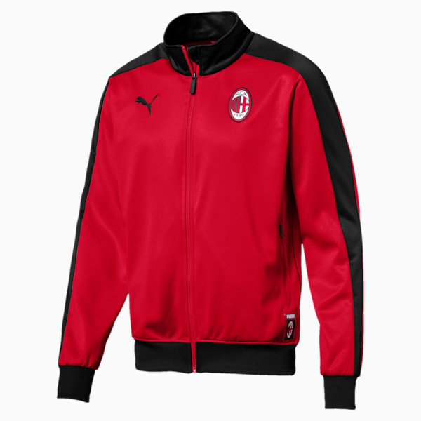 AC Milan Men's T7 Track Jacket, Tango Red-Puma Black, extralarge