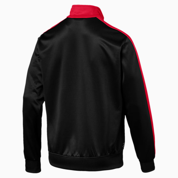 AC Milan Men's T7 Track Jacket, Puma Black-Tango Red, extralarge-IND