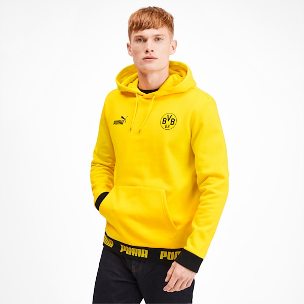 BVB Ftbl Culture Men's Hoodie, Cyber Yellow, extralarge